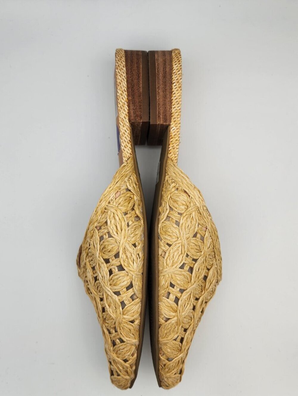 "DeeDee" Rafia Woven Pointed Mule Flats | Women's 8.5 - Picture 5 of 10